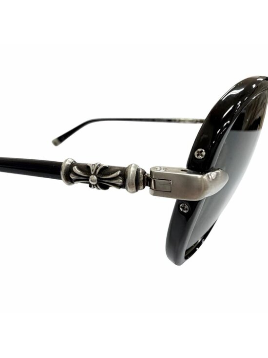 Chrome Hearts Mflaps Part 925 Acetate Teardrop Sunglasses Black Silver 63 main image 12